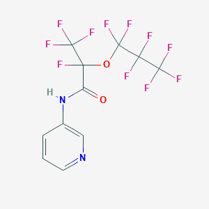 molecular formula C11H5F11N2O2 B3041700 2,3,3,3-tetrafluoro-2-(1,1,2,2,3,3,3-heptafluoropropoxy)-N-pyridin-3-ylpropanamide CAS No. 340034-98-2