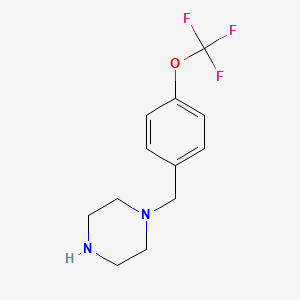 molecular formula C12H15F3N2O B3041702 1-[4-(三氟甲氧基)苄基]哌嗪 CAS No. 340759-27-5