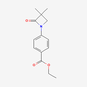 molecular formula C14H17NO3 B3041706 Ethyl 4-(3,3-dimethyl-2-oxoazetidin-1-yl)benzoate CAS No. 341965-86-4