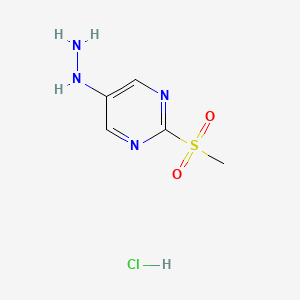 molecular formula C5H9ClN4O2S B3041712 2-Methylsulfonyl-5-hydrazinopyrimidine hydrochloride CAS No. 343629-62-9
