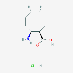 molecular formula C9H16ClNO2 B3041723 Cis-(z)-8-Amino-cyclooct-4-enecarboxylic acid hydrochloride CAS No. 350015-75-7