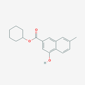 molecular formula C18H20O3 B3041724 4-Hydroxy-7-methyl-naphthalene-2-carboxylic acid cyclohexyl ester CAS No. 350047-70-0