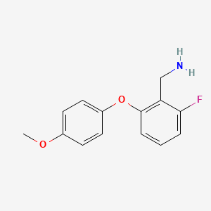 molecular formula C14H14FNO2 B3041775 2-Fluoro-6-(4-methoxyphenoxy)benzylamine CAS No. 361394-40-3