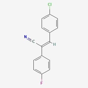 molecular formula C15H9ClFN B3041787 (Z)-3-(4-chlorophenyl)-2-(4-fluorophenyl)acrylonitrile CAS No. 366-21-2