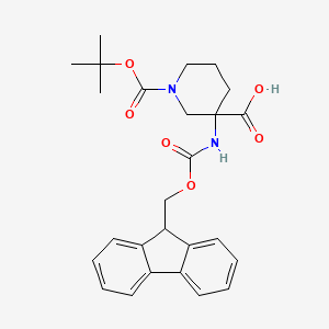 B3041794 1-Boc-3-Fmoc-amino-3-piperidinecarboxylic acid CAS No. 368866-21-1