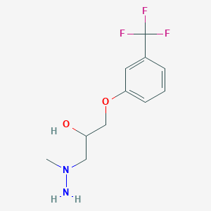 molecular formula C11H15F3N2O2 B3041795 1-(1-Methylhydrazino)-3-[3-(trifluoromethyl)phenoxy]propan-2-ol CAS No. 369360-81-6