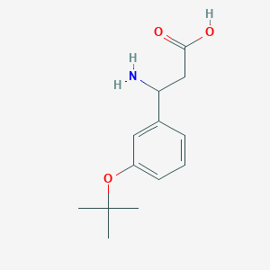 molecular formula C13H19NO3 B3041805 3-Amino-3-(3-tert-butoxyphenyl)propanoic acid CAS No. 372144-15-5