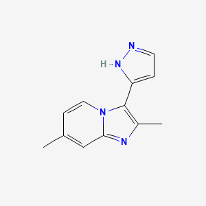 B3041807 2,7-dimethyl-3-(1H-pyrazol-5-yl)imidazo[1,2-a]pyridine CAS No. 372198-31-7