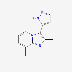 B3041808 2,8-Dimethyl-3-(1H-pyrazol-3-yl)imidazo[1,2-a]pyridine CAS No. 372198-36-2