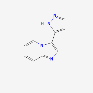 molecular formula C12H12N4 B3041808 2,8-Dimethyl-3-(1H-pyrazol-3-yl)imidazo[1,2-a]pyridine CAS No. 372198-36-2