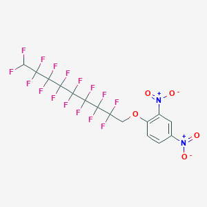molecular formula C15H6F16N2O5 B3041812 9-(2,4-Dinitrophenoxy)-1,1,2,2,3,3,4,4,5,5,6,6,7,7,8,8-hexadecafluorononane CAS No. 37491-13-7