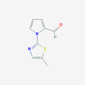 molecular formula C9H8N2OS B3041838 1-(5-methyl-1,3-thiazol-2-yl)-1H-pyrrole-2-carbaldehyde CAS No. 383136-04-7