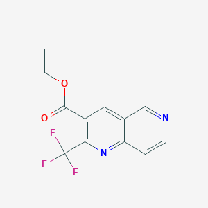 molecular formula C12H9F3N2O2 B3041849 Ethyl 2-(trifluoromethyl)-1,6-naphthyridine-3-carboxylate CAS No. 388572-54-1