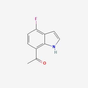 molecular formula C10H8FNO B3041852 7-Acetyl-4-fluoroindole CAS No. 389628-35-7