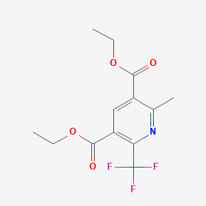 molecular formula C13H14F3NO4 B3041861 Diethyl 2-methyl-6-(trifluoromethyl)pyridine-3,5-dicarboxylate CAS No. 393-81-7