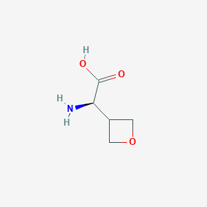 molecular formula C5H9NO3 B3041863 (R)-2-Amino-2-(oxetan-3-YL)acetic acid CAS No. 394653-43-1