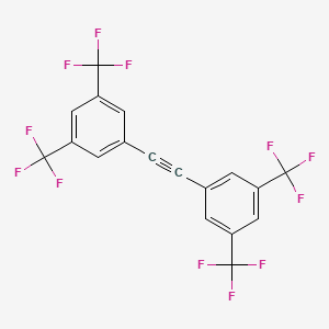 molecular formula C18H6F12 B3041870 1,2-Bis[3,5-bis(trifluoromethyl)phenyl]ethyne CAS No. 397864-20-9