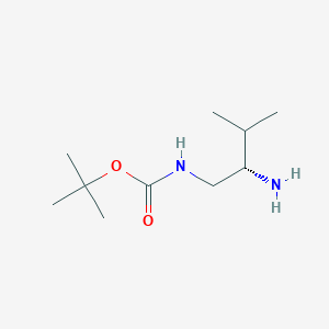 molecular formula C10H22N2O2 B3041881 Carbamic acid, [(2S)-2-amino-3-methylbutyl]-, 1,1-dimethylethyl ester (9CI) CAS No. 400652-55-3