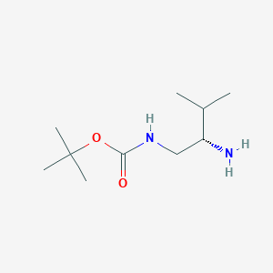 molecular formula C10H22N2O2 B3041881 氨基甲酸，[(2S)-2-氨基-3-甲基丁基]，1,1-二甲基乙酯 (9CI) CAS No. 400652-55-3