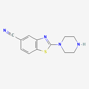 molecular formula C12H12N4S B3041885 2-(哌嗪-1-基)苯并[d]噻唑-5-甲腈 CAS No. 401567-17-7
