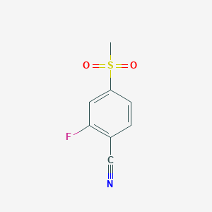 molecular formula C8H6FNO2S B3041914 2-氟-4-(甲磺酰基)苯甲腈 CAS No. 411233-40-4