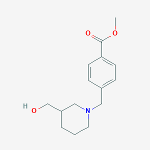 molecular formula C15H21NO3 B3041921 Methyl 4-((3-(hydroxymethyl)piperidin-1-yl)methyl)benzoate CAS No. 415952-27-1