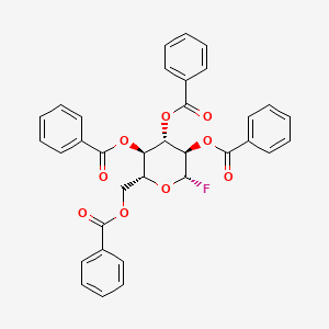 molecular formula C34H27FO9 B3041922 2,3,4,6-Tetra-O-benzoyl-1-deoxy-1-fluoro-beta-D-glucopyranoside CAS No. 4163-40-0