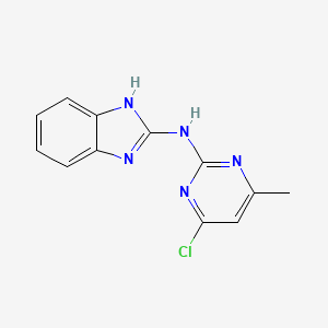 molecular formula C12H10ClN5 B3041935 2-(2-Benzimidazolylamino)-4-chloro-6-methylpyrimidine CAS No. 42389-34-4
