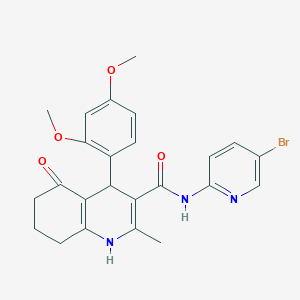 molecular formula C24H24BrN3O4 B304194 N-(5-bromo-2-pyridinyl)-4-(2,4-dimethoxyphenyl)-2-methyl-5-oxo-1,4,5,6,7,8-hexahydro-3-quinolinecarboxamide 