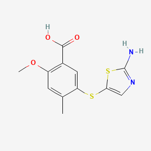 5-(2-Aminothiazol-5-ylthio)-2-methoxy-4-methylbenzoic acid