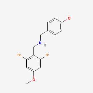 molecular formula C16H17Br2NO2 B3041968 N-(2,6-dibromo-4-methoxybenzyl)(4-methoxyphenyl)methanamine CAS No. 444663-76-7