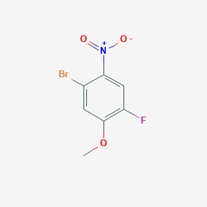 molecular formula C7H5BrFNO3 B3041976 1-Bromo-4-fluoro-5-methoxy-2-nitrobenzene CAS No. 445441-57-6