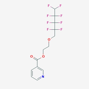 molecular formula C13H11F8NO3 B3041982 2-[(2,2,3,3,4,4,5,5-Octafluoropentyl)oxy]ethyl nicotinate CAS No. 448247-94-7