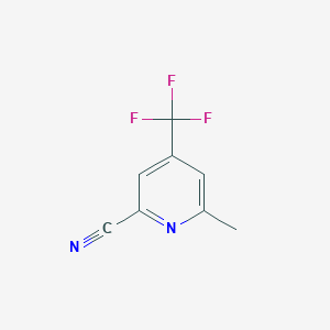 molecular formula C8H5F3N2 B3041985 6-Methyl-4-trifluoromethyl-pyridine-2-carbonitrile CAS No. 451459-19-1