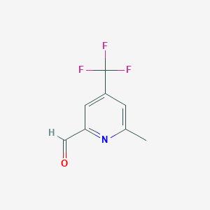 molecular formula C8H6F3NO B3041986 6-甲基-4-三氟甲基-吡啶-2-甲醛 CAS No. 451459-25-9
