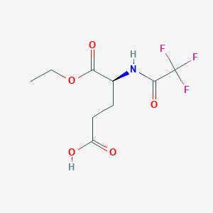 molecular formula C9H12F3NO5 B3041989 (L)-N-(Trifluoroacetyl)glutamic acid 1-ethyl ester CAS No. 45214-61-7
