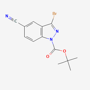 molecular formula C13H12BrN3O2 B3042020 tert-Butyl 3-bromo-5-cyano-1H-indazole-1-carboxylate CAS No. 473416-06-7