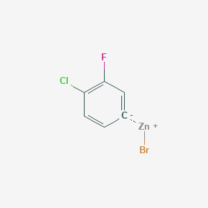 molecular formula C6H3BrClFZn B3042021 Bromozinc(1+);1-chloro-2-fluorobenzene-4-ide CAS No. 473694-19-8