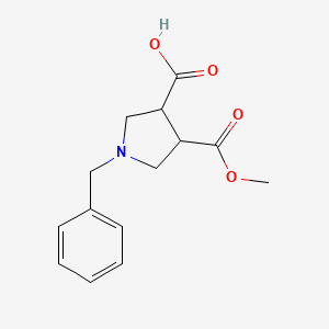 molecular formula C14H17NO4 B3042026 1-Benzyl-4-(methoxycarbonyl)pyrrolidine-3-carboxylic acid CAS No. 474317-64-1