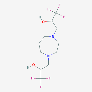 1,1,1-Trifluoro-3-[4-(3,3,3-trifluoro-2-hydroxypropyl)-1,4-diazepan-1-yl]propan-2-ol