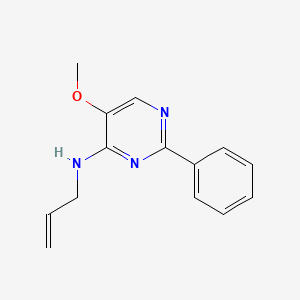 molecular formula C14H15N3O B3042042 N-烯丙基-5-甲氧基-2-苯基-4-嘧啶胺 CAS No. 477863-87-9