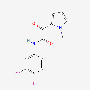 molecular formula C13H10F2N2O2 B3042043 N-(3,4-difluorophenyl)-2-(1-methyl-1H-pyrrol-2-yl)-2-oxoacetamide CAS No. 477872-04-1