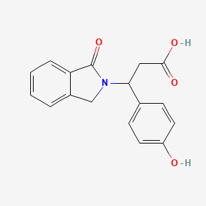 molecular formula C17H15NO4 B3042046 3-(4-hydroxyphenyl)-3-(1-oxo-1,3-dihydro-2H-isoindol-2-yl)propanoic acid CAS No. 478249-83-1