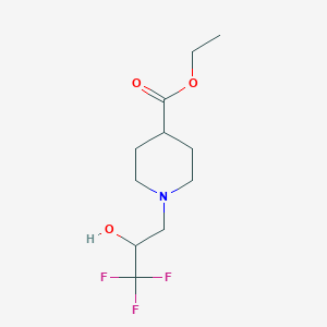 molecular formula C11H18F3NO3 B3042047 Ethyl 1-(3,3,3-trifluoro-2-hydroxypropyl)piperidine-4-carboxylate CAS No. 478258-74-1