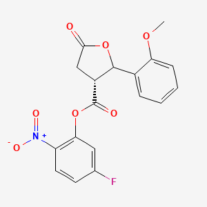 (5-fluoro-2-nitrophenyl) (3R)-2-(2-methoxyphenyl)-5-oxooxolane-3-carboxylate