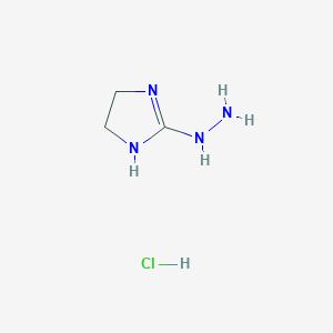 molecular formula C3H9ClN4 B3042067 2-肼基-4,5-二氢-1H-咪唑盐酸盐 CAS No. 49541-78-8