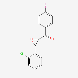 molecular formula C15H10ClFO2 B3042073 2-(2-Chlorophenyl)-3-(4-fluorobenzoyl)oxirane CAS No. 497181-17-6