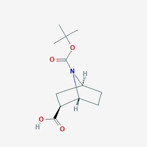 molecular formula C12H19NO4 B3042089 (1S,2S,4R)-7-(tert-Butoxycarbonyl)-7-azabicyclo[2.2.1]heptane-2-carboxylic acid CAS No. 500556-91-2