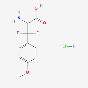 molecular formula C10H12ClF2NO3 B3042091 3,3-Difluoro-3-(4-methoxyphenyl)-DL-alanine hydrochloride CAS No. 501435-58-1