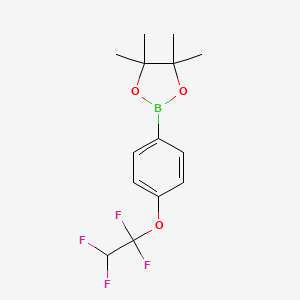 molecular formula C14H17BF4O3 B3042102 4,4,5,5-Tetramethyl-2-(4-(1,1,2,2-tetrafluoroethoxy)phenyl)-1,3,2-dioxaborolane CAS No. 503309-12-4